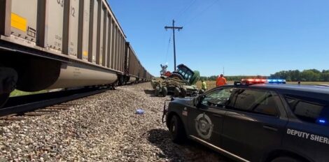 Lecompton man taken to hospital after tractor collides with train ...